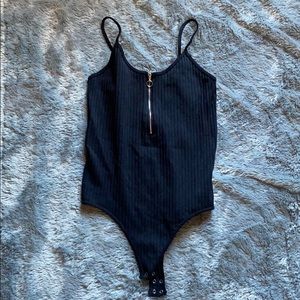 Black tank top bodysuit